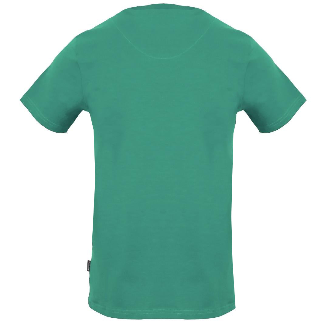 Aquascutum Check Strip Logo Green T-Shirt