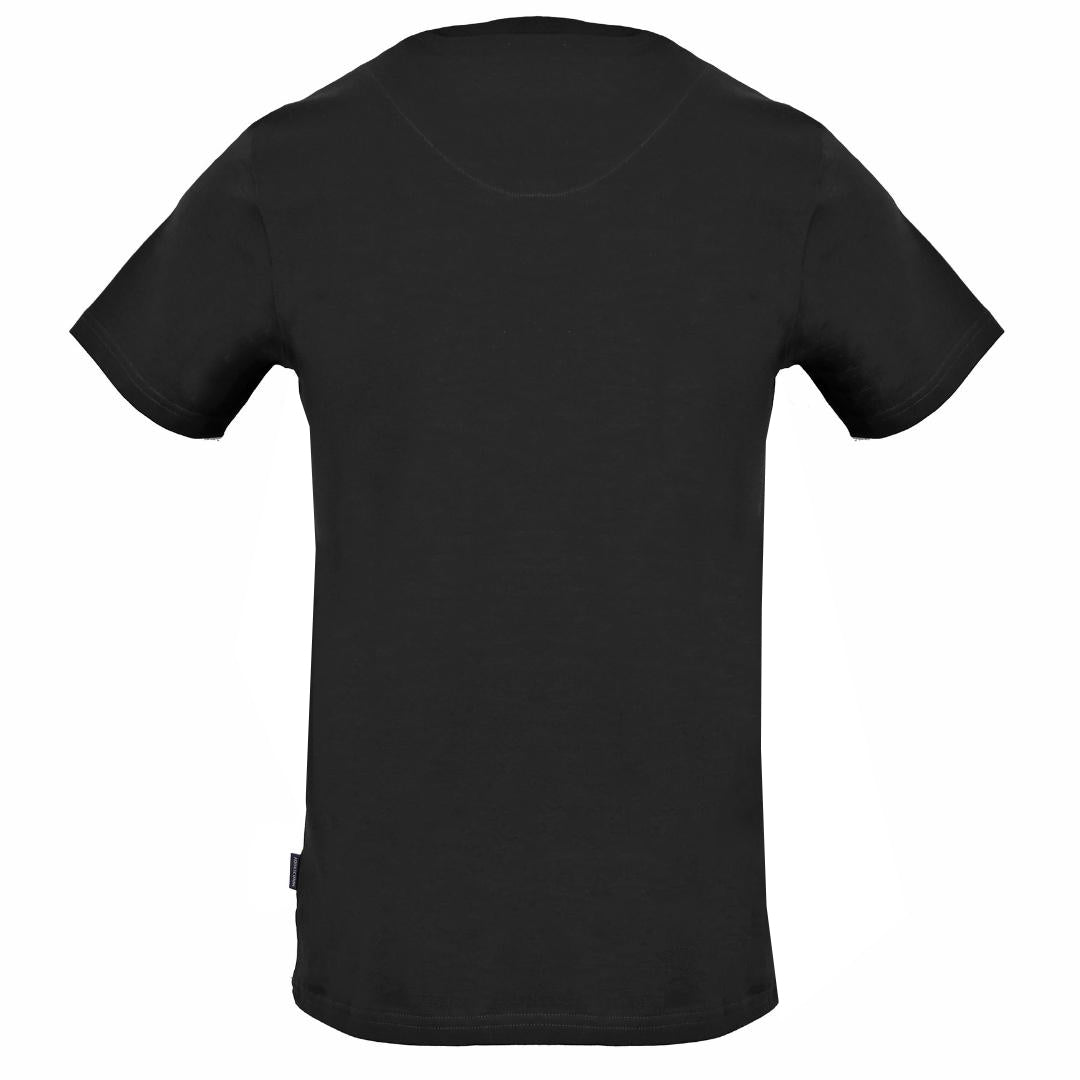 Aquascutum Check Strip Logo Black T-Shirt