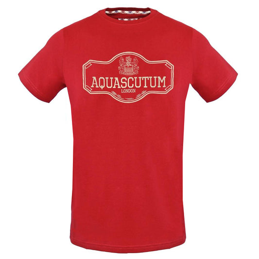 Aquascutum Sign Post Logo Red T-Shirt - Nova Clothing