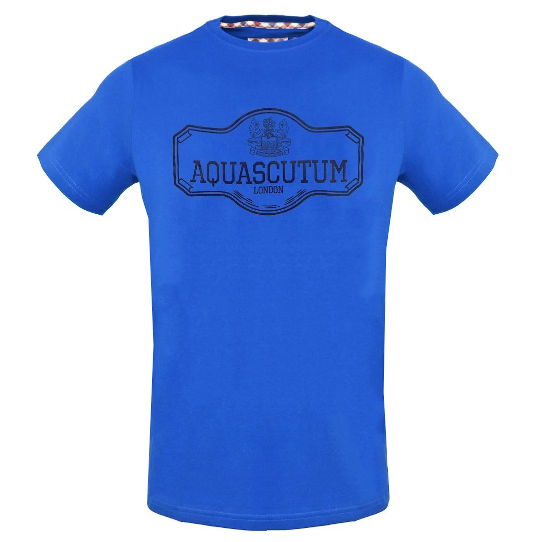 Aquascutum Sign Post Logo Blue T-Shirt