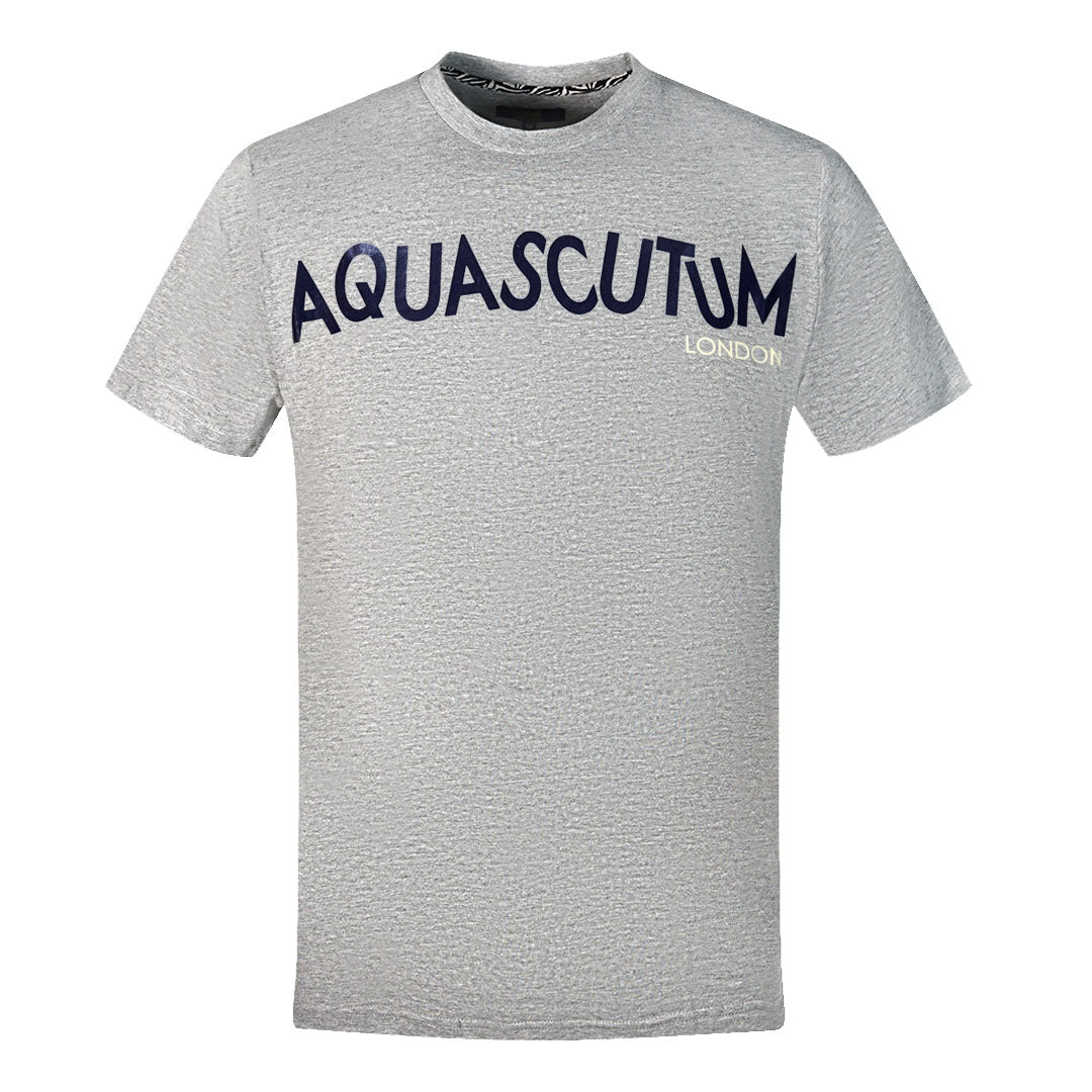Aquascutum Distorted Logo Grey T-Shirt