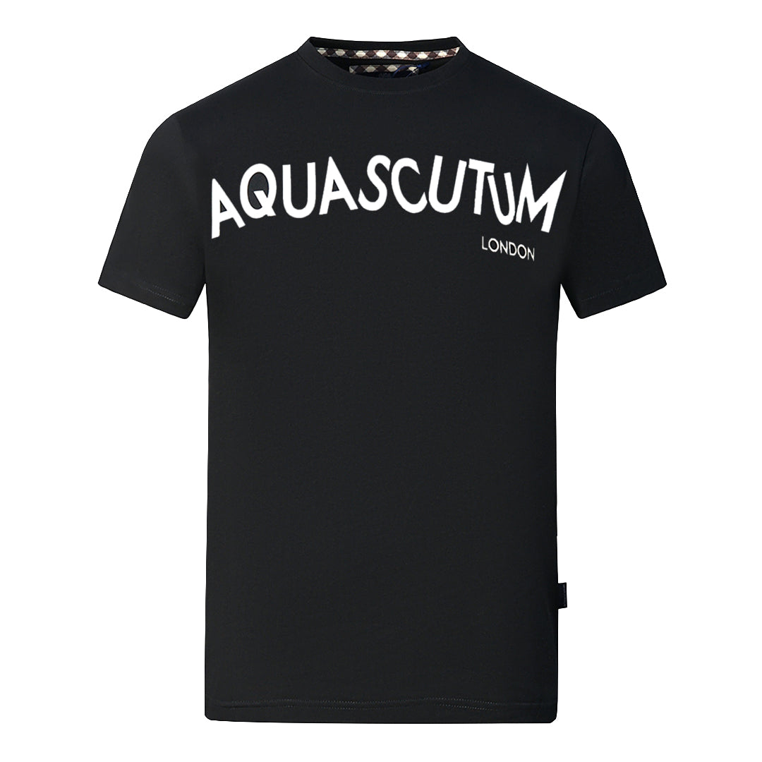 Aquascutum Distorted Logo Black T-Shirt