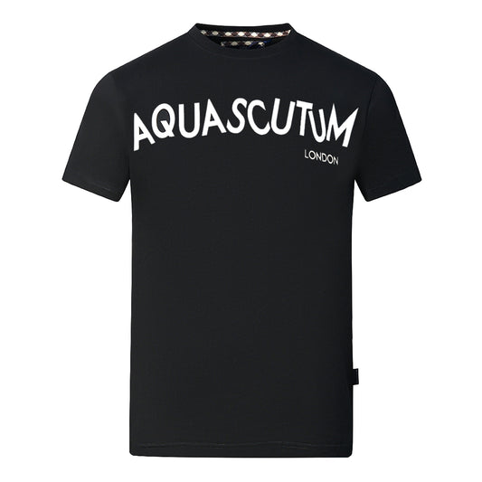 Aquascutum Distorted Logo Black T-Shirt