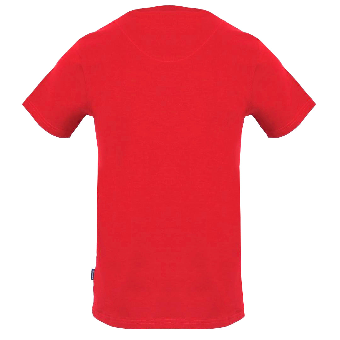 Aquascutum Block Brand Logo Red T-Shirt