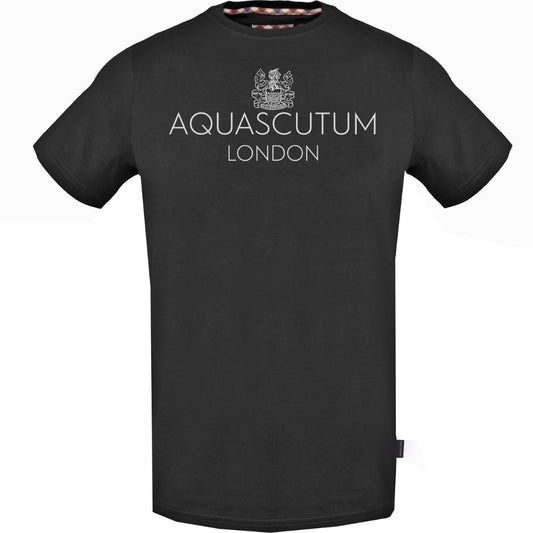 Aquascutum Bold London Logo Black T-Shirt