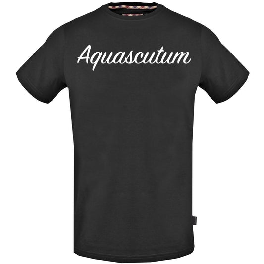Aquascutum Signature Logo Black T-Shirt