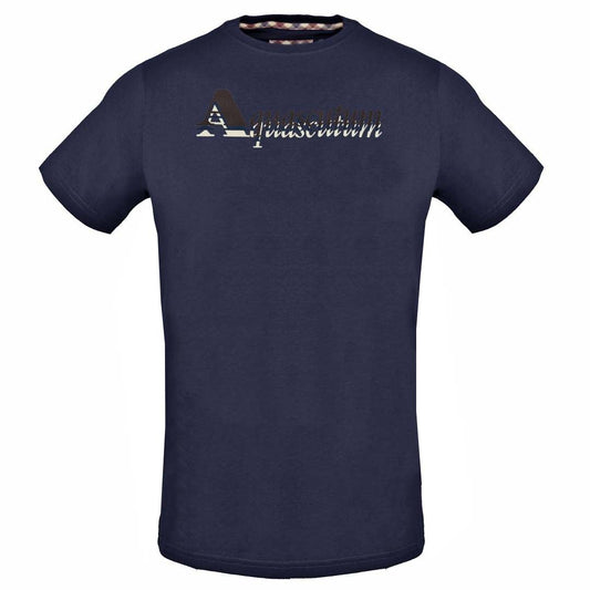 Aquascutum Layered Logo Navy Blue T-Shirt