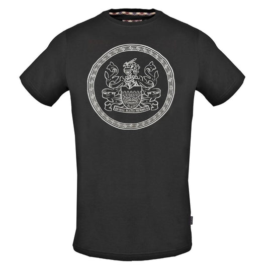 Aquascutum Circle Aldis Logo Black T-Shirt - Nova Clothing