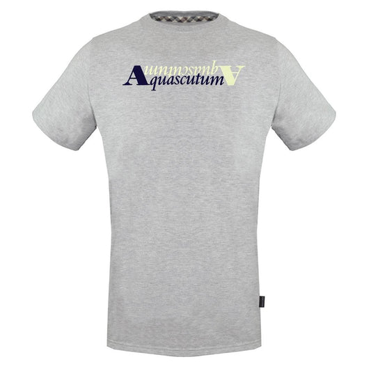 Aquascutum Reflection Logo Grey T-Shirt - Nova Clothing