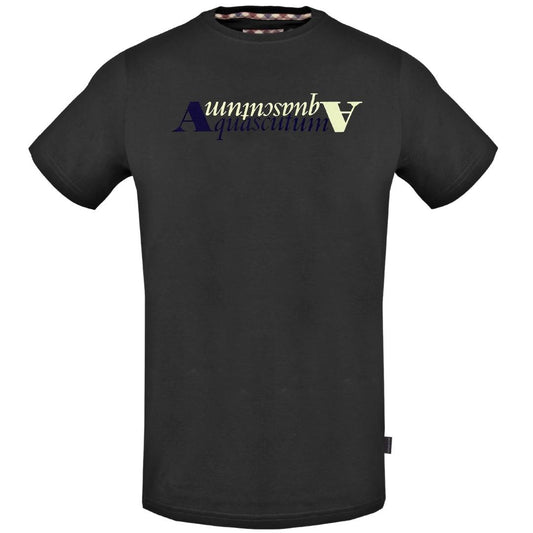 Aquascutum Reflection Logo Black T-Shirt - Nova Clothing