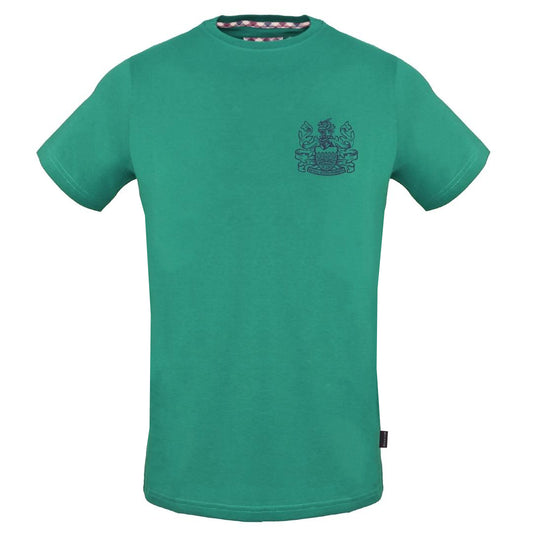 Aquascutum Stitched Aldis Logo Green T-Shirt - Nova Clothing
