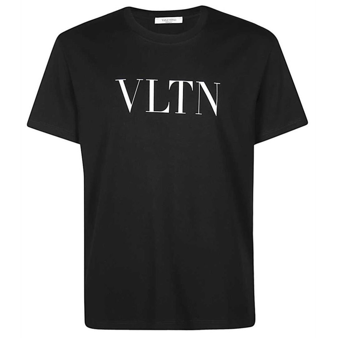 Valentino White VLTN Printed Logo Black T-Shirt