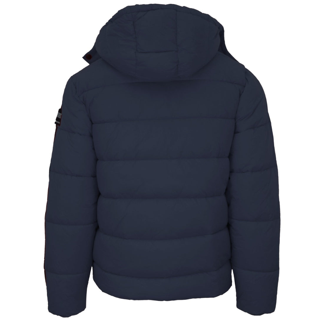 Plein Sport Padded Small Circular Logo Navy Blue Jacket