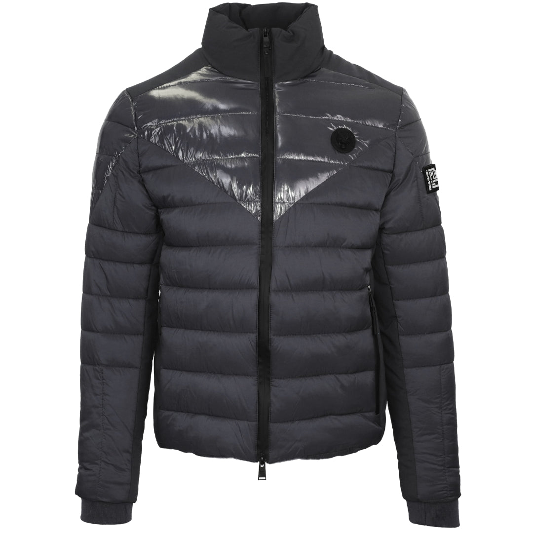 Plein Sport Plain Quilted Grey Jacket