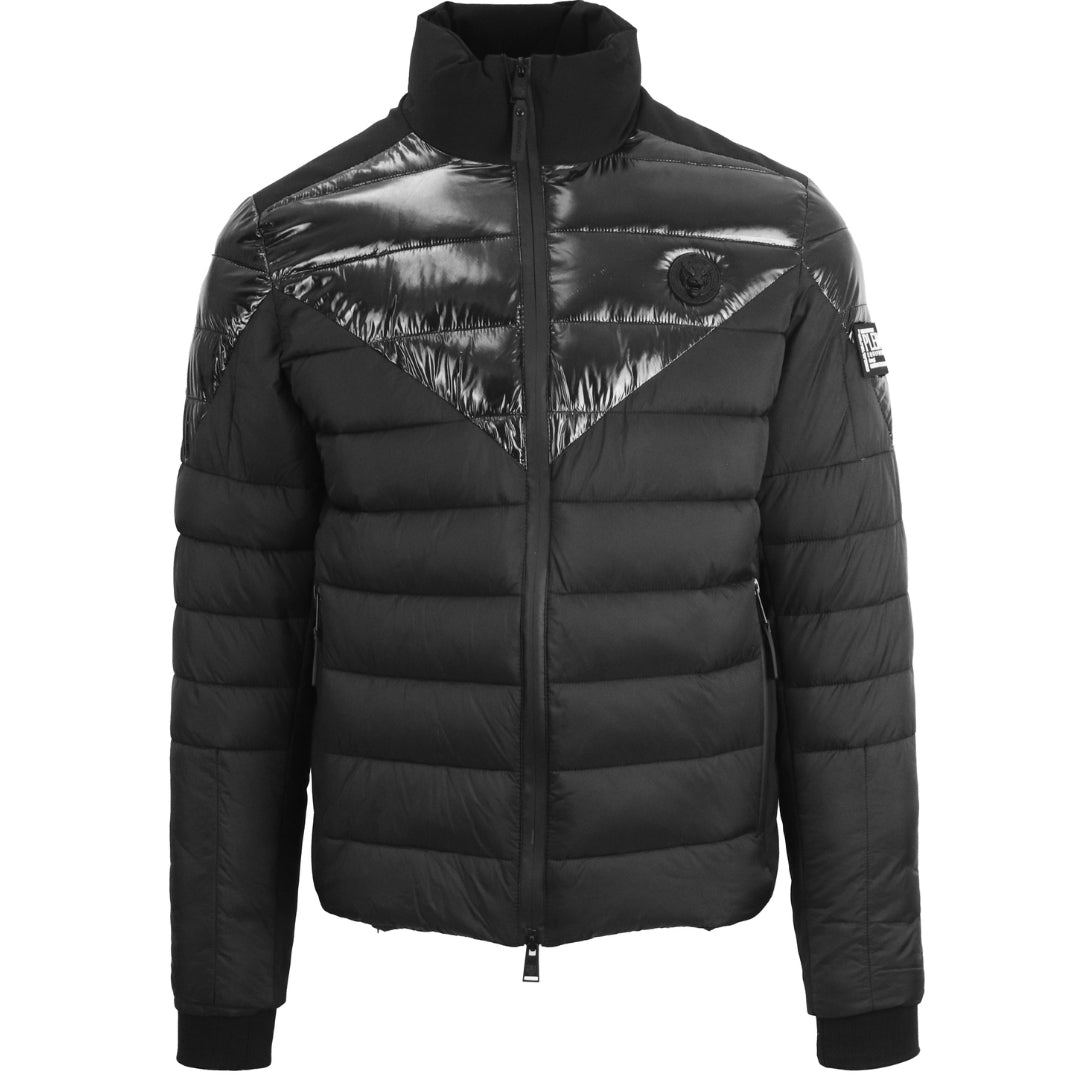 Plein Sport Plain Quilted Black Jacket