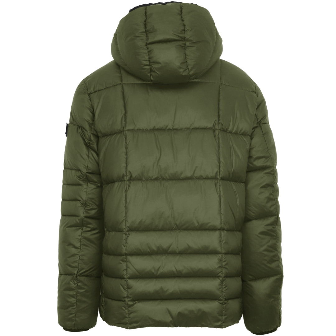 Plein Sport Small Circle Logo Quilted Green Jacket