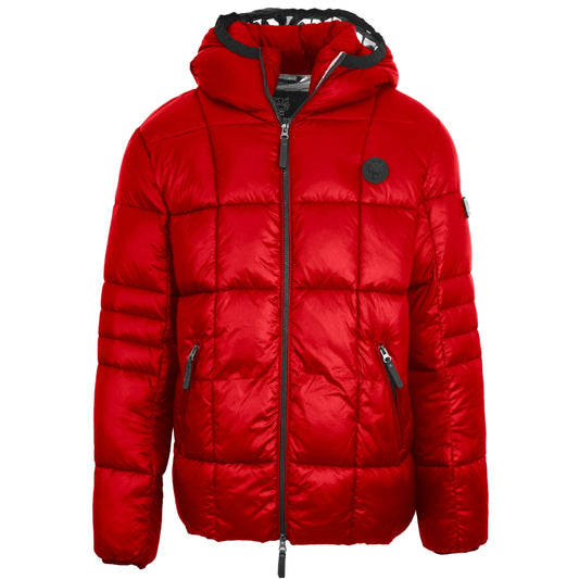 Plein Sport Small Circle Logo Quilted Red Jacket