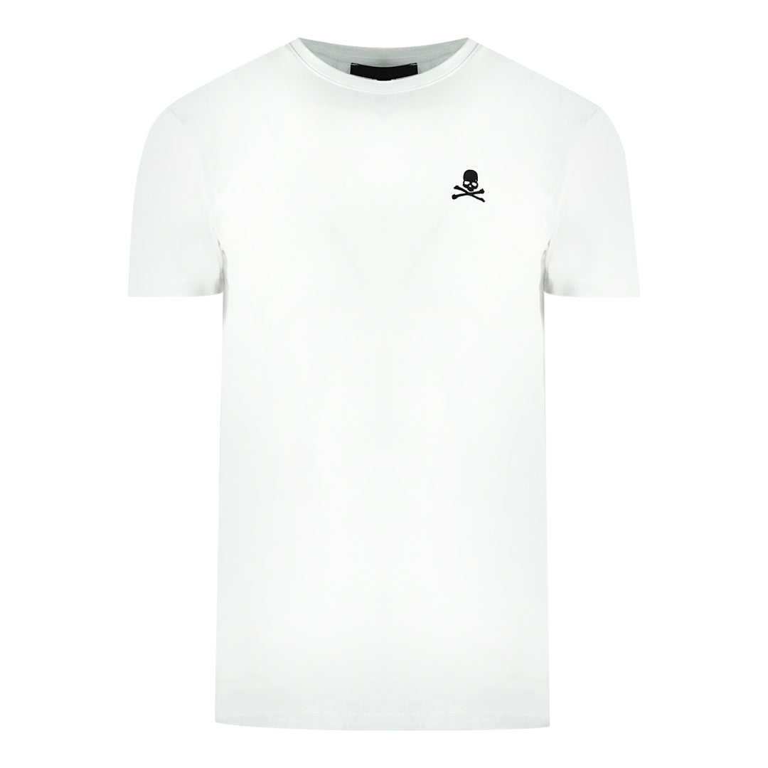 Philipp Plein Skull And Crossbones Chest Logo White Underwear T-Shirt