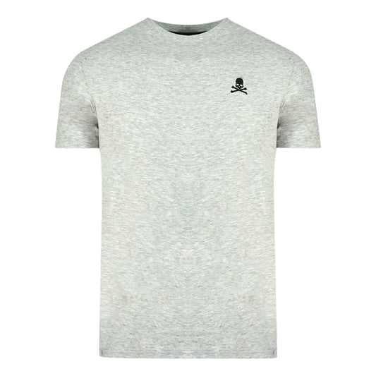 Philipp Plein Skull And Crossbones Logo Grey Underwear T-Shirt