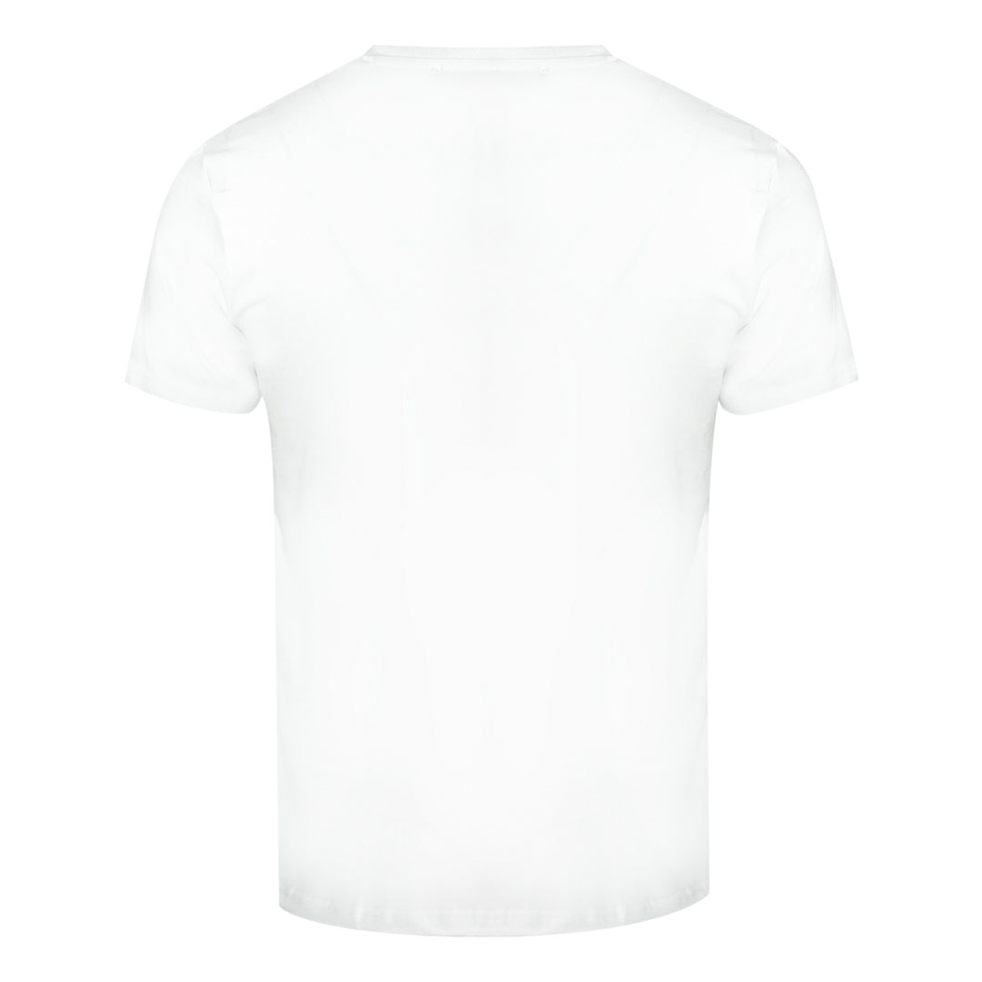 Philipp Plein Skull And Crossbones Logo White Underwear V-Neck T-Shirt