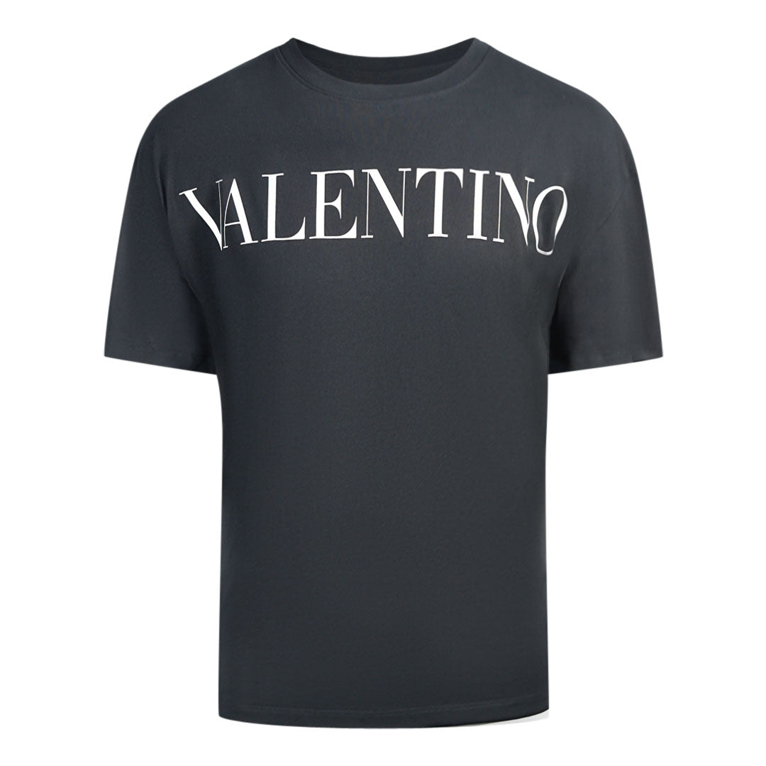 Valentino Large Branded Logo Black T-Shirt