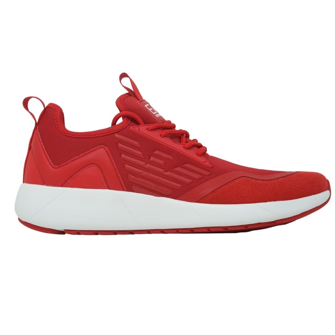 EA7 Eagle Logo Lace Runner Red Trainers