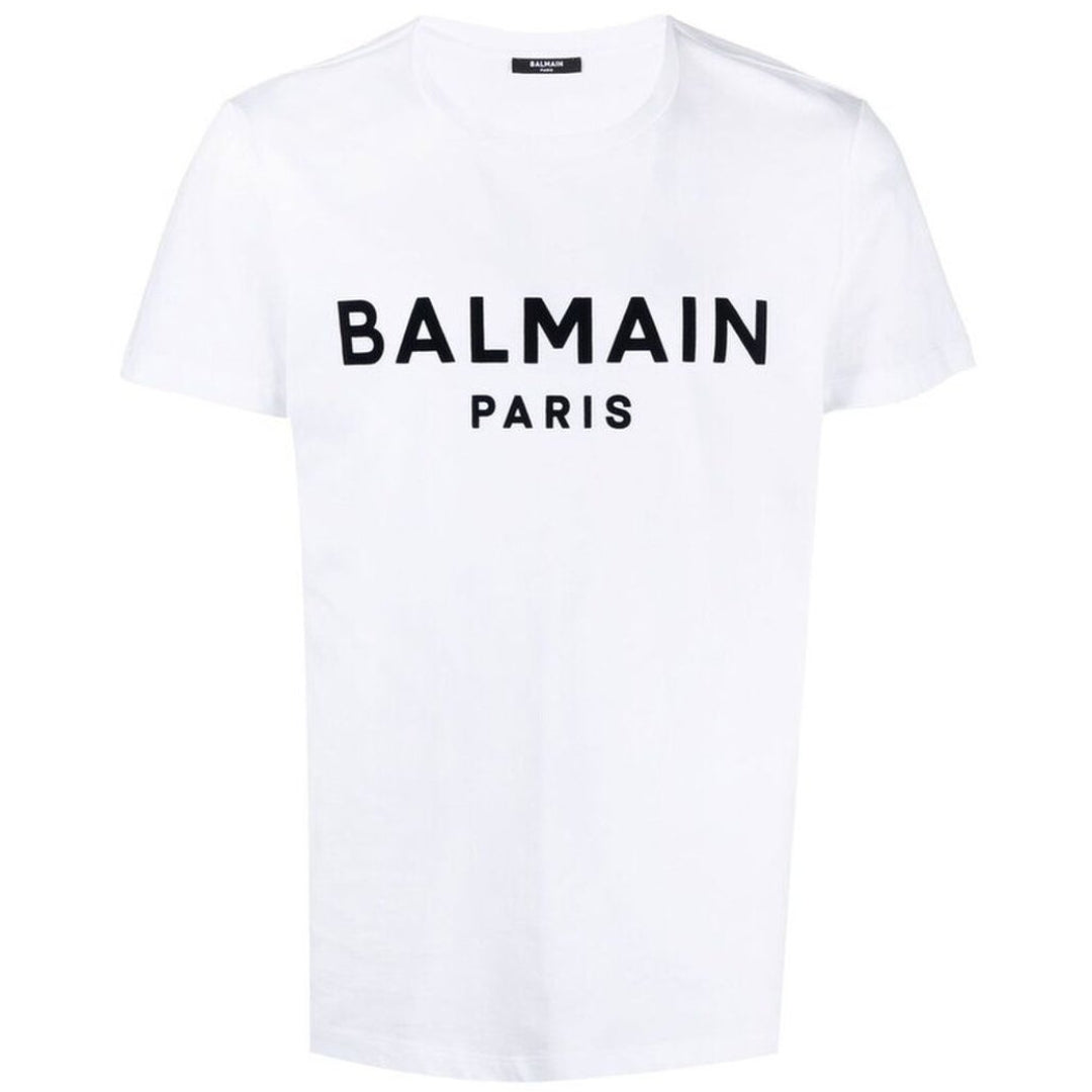 Balmain Paris Bold Branded Logo White T-Shirt