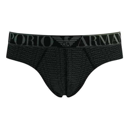 Emporio Armani Branded Waistband Black Briefs