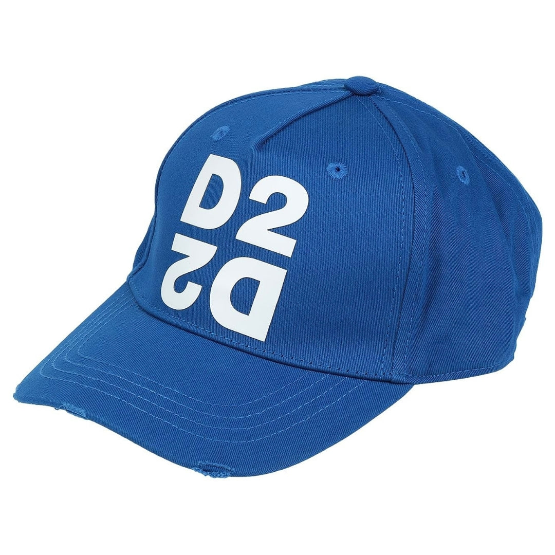 Dsquared2 D2 Mirrored Logo Blue Cap - Nova Clothing