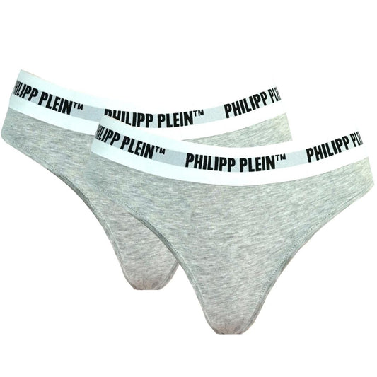 Philipp Plein Grey Underwear Thongs Two Pack