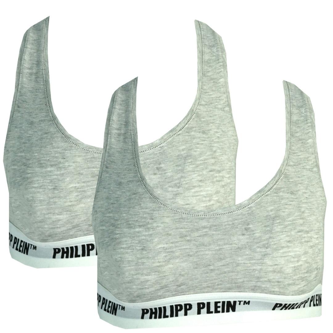 Philipp Plein Grey Underwear Sports Bra Two Pack