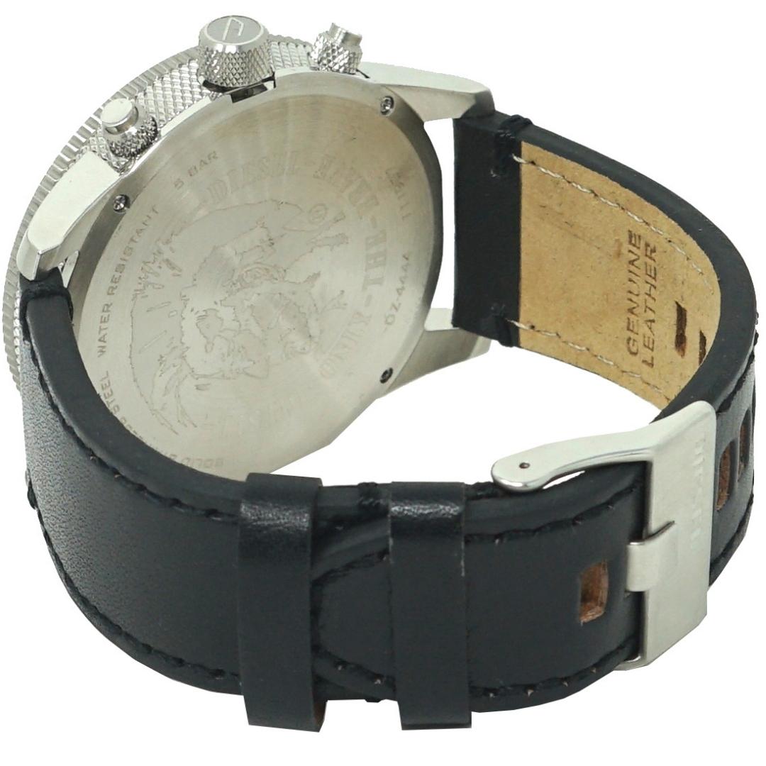 Diesel Mens Rasp Chronograph Black Dial Leather Watch - Nova Clothing