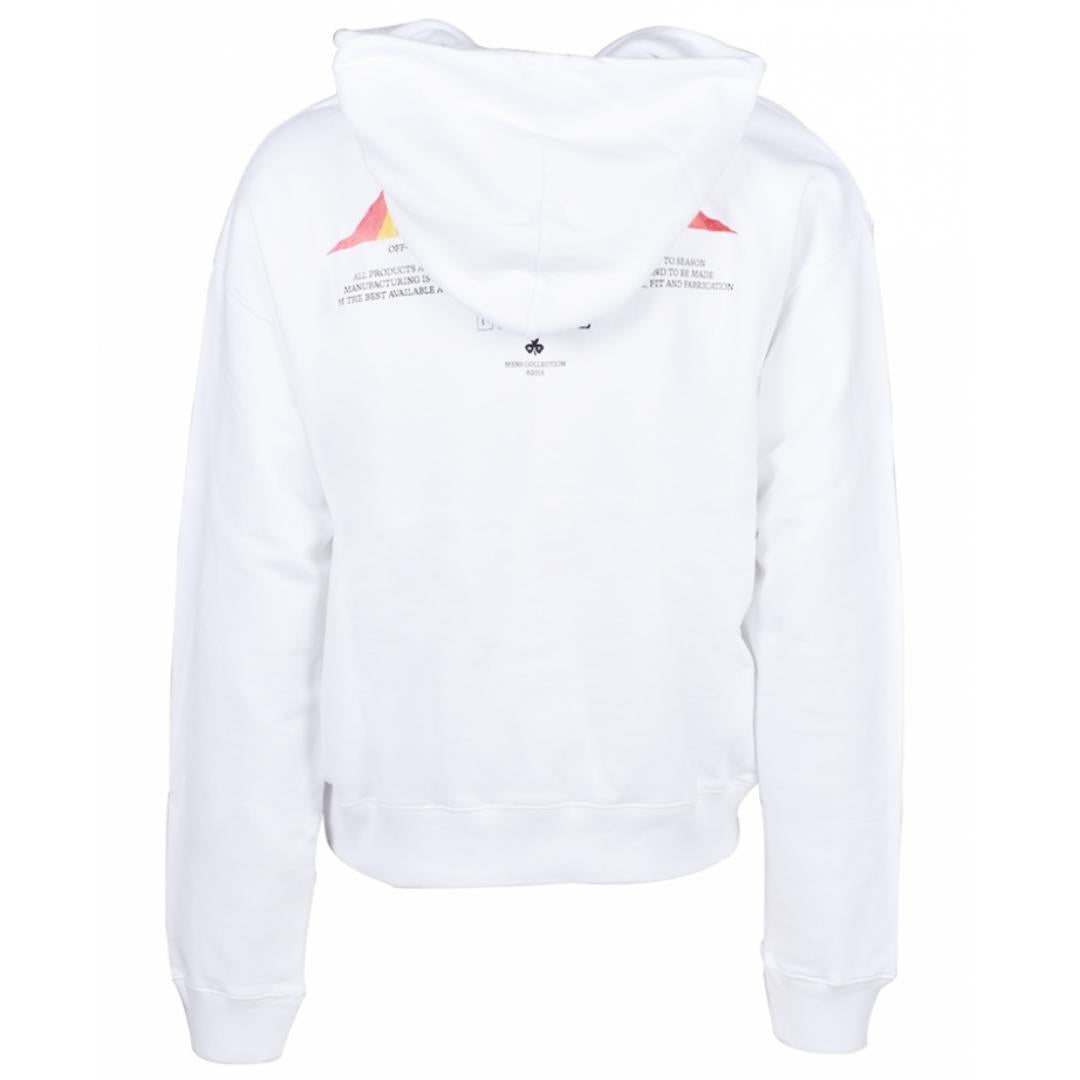 Off White Graffiti Paint Logo White Hoodie