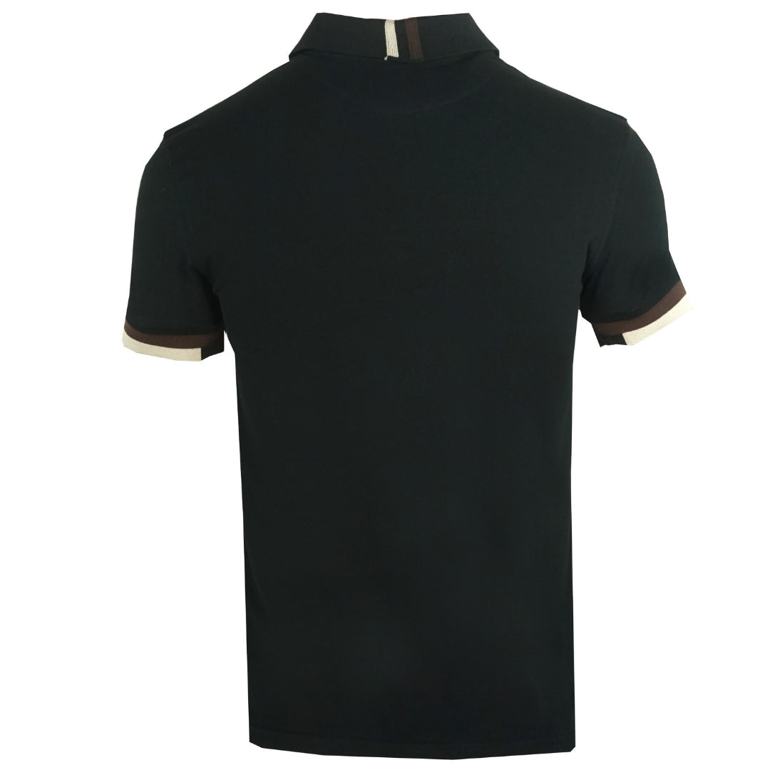 Aquascutum Aldis Crest Logo Black Polo Shirt - Nova Clothing