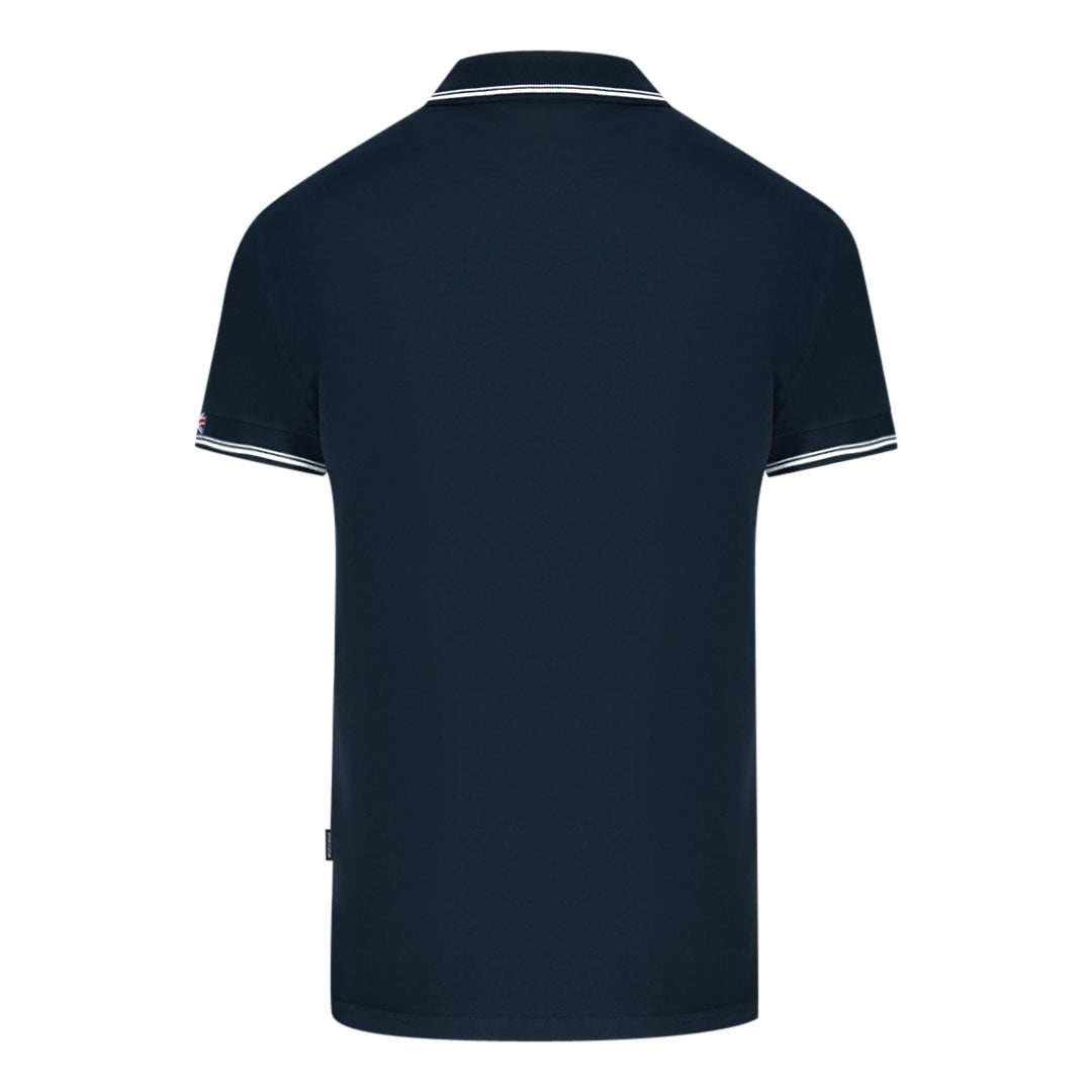 Aquascutum Aldis Tipped Navy Blue Polo Shirt