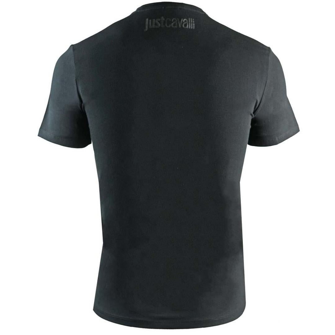 Just Cavalli Snake Logo Black T-Shirt