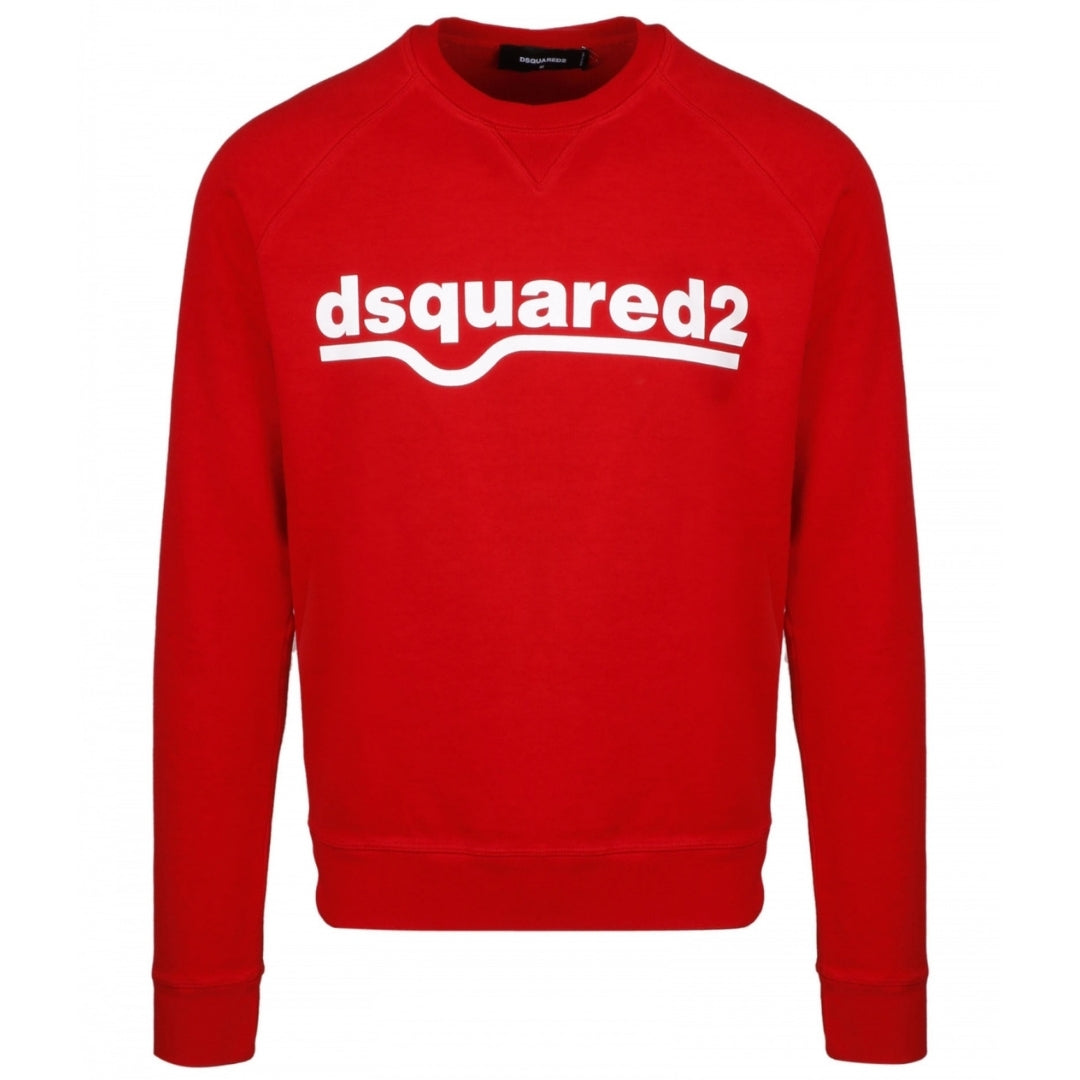 Dsquared2 Classic Raglan Fit Logo Red Sweater - Nova Clothing
