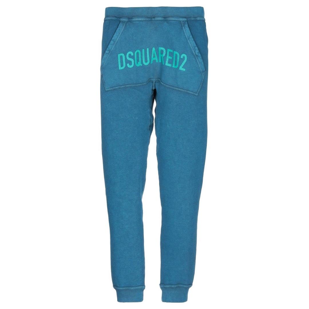 Dsquared2 Logo Kangaroo Pocket Blue Sweatpants