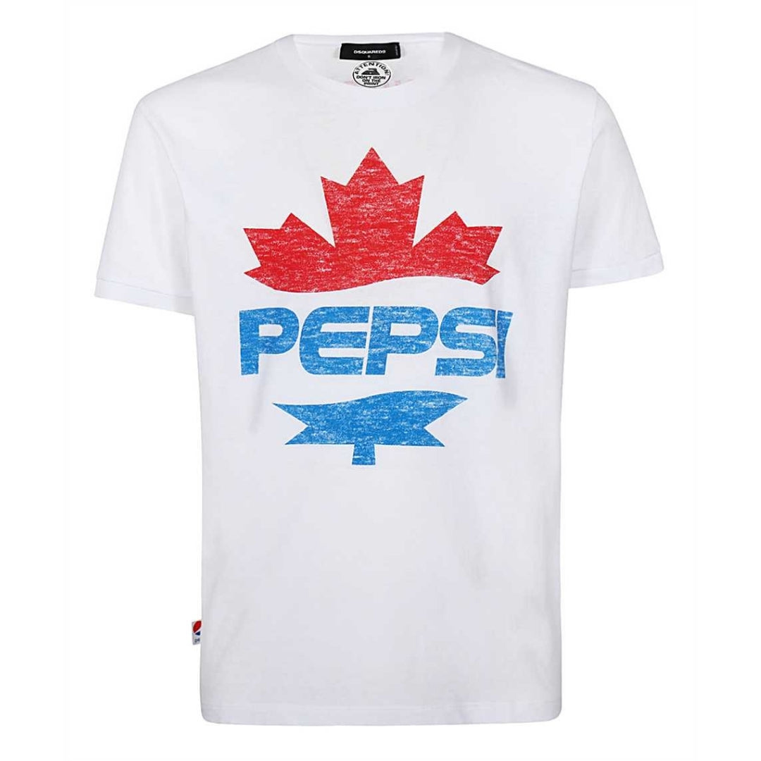 Dsquared2 x Pepsi Maple Leaf White T-Shirt - Nova Clothing