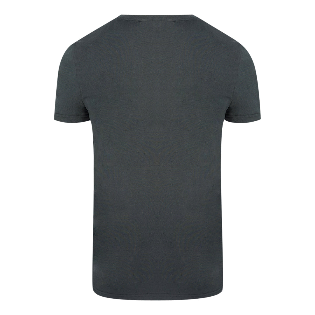 Philipp Plein Skull And Crossbones Logo Black Underwear V-Neck T-Shirt