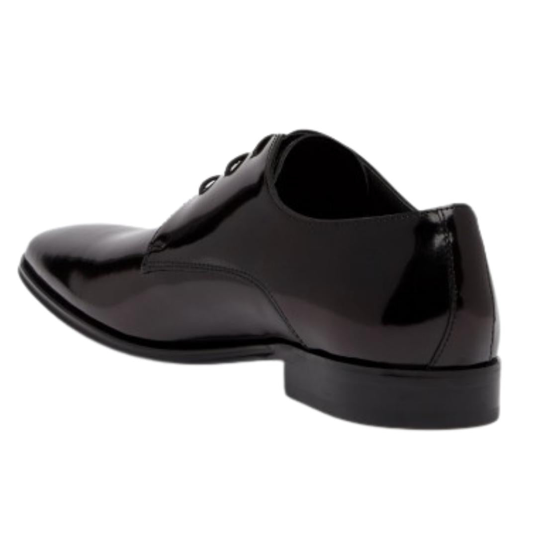 Versace Collection Derby Black Leather Shoes - Nova Clothing
